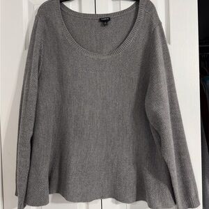 Torrid Gray Sweater with Wide Scoop Neck and Relaxed Fit